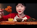 crispy grilled intestines and spicy buldak fire noodles mukbang asmr