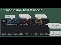 for loop in java; how it actually works