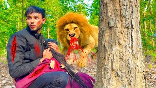 Lion Attack On Girl In Forest