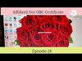 obc a or b certificate for affidavit episode 28 কি ভাবে obc certificate affidavit করতে হয়