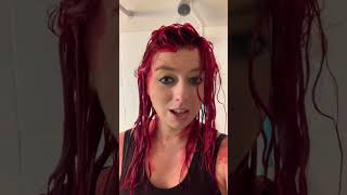 Dyeing my Hair Red using Strawberry Leopard Hair Dye #coloredhair #redhair #hairtransformation