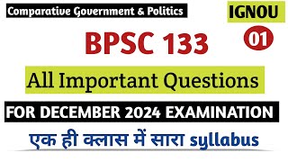 bpsc 133 important questions 2024 | IGNOU BPSC 133 important questions with answers 2024