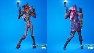 Demogorgon skin  vs Big Mouth skin fight 100% SYNC |  Fortnite Halloween skins