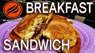 HOW TO MAKE A SIMPLE BREAKFAST SANDWICH ON BLACKSTONE GRIDDLE - DELICIOUS!