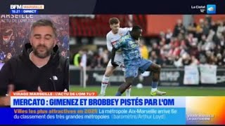 OM mercato : Gimenez et brobbey,rashford ,pogba pistés?  Arbitrage, actualités OM,wahi bye?