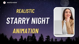 Realistic Starry Night Animation with Shooting Star | HTML, CSS, JavaScript