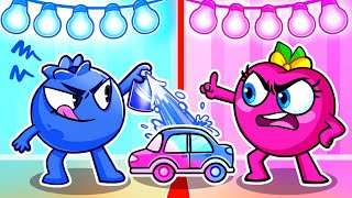 Pink or Blue Duel New Song 🩷💙 | Funny Kids Songs And Nursery Rhymes | VocaVoca Berries #song  #2d