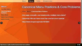 DrupalCon Barcelona 2015: Perfecting Drupal IA: Harmonious Menus, Paths, and Breadcrumbs