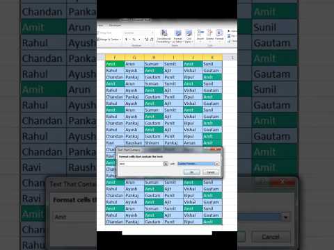 #shorts | Excel Highlight Cell Rules – Text that Contains #excel_tips_and_tricks