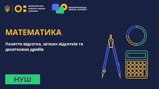 Математика. Поняття відсотка, зв’язок відсотків та десяткових дробів