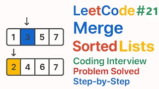 LeetCode #21 Merge Two Sorted Lists | Coding Interview Problem Solved Step-by-Step
