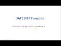 Using DATEDIFF Function in SQL to find the Difference between 2 Dates