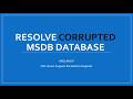 Fix corrupted MSDB database