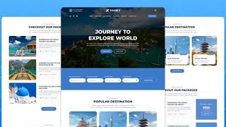 Complete Responsive Travel Website | HTML CSS JavaScript (Step-by-Step)