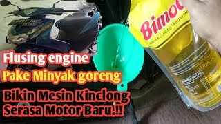 Sangat Mudah‼️Cara Flushing mesin motor dengan minyak goreng