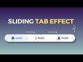 Tabs Slide Effect using html and css