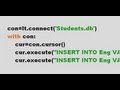 Python SQL Add and Read Records to & from an Existant dBase