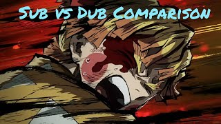 Demon Slayer- Tanjiro, Inosuke, and Zenitsu's Scream Sub vs Dub Comparison
