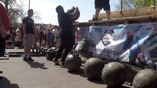 The famous 'atlas stones' 100kg - 140kg (Britain's Strongest Novice 2018)