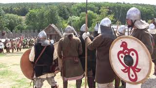 Veligrad, historický festival Boj o hradiště. Archeoskanzen Modrá, rekonstrukce bitvy z Velké Moravy