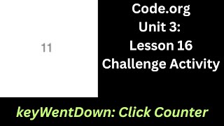Code org Lesson 16 Challenge - Responding to a Single Click