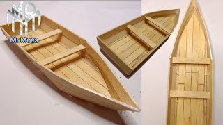 Membuat perahu dari stik eskrim | Kerajinan Stik Eskrim | DIY