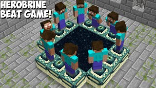 What if HEROBRINE BEAT the GAME for YOU in Minecraft ? CHALLENGE 100% TROLLING !