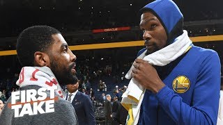 Kyrie will likely follow Kevin Durant to the Nets in free agency - Stephen A. | First Take