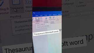 Thesaurus Option in Microsoft Word #excelwalesir #tips #computer #ytvideosshort #tricks #shortvideo