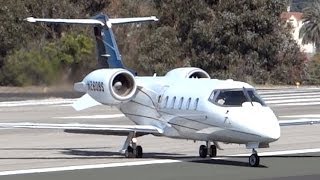 Learjet 60 Engine Failure Before Takeoff (ksmo)