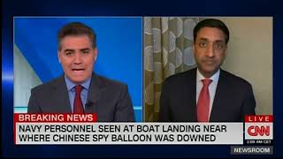 Ro Khanna on CNN Newsroom With Jim Acosta discussing the US downing the spy balloon