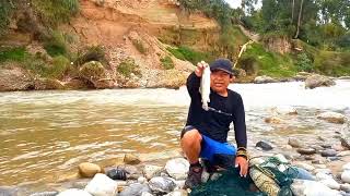 Pescando truchas en el rio Cunas - Pilcomayo