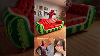 💥 Superheroes Avengers Unexpected Couch 😆 Marvel ✅ #shorts #avengers #marvel #superlulu