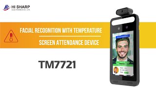 【TM7721】Facial Recognition with Temperature Screen Attendance Device