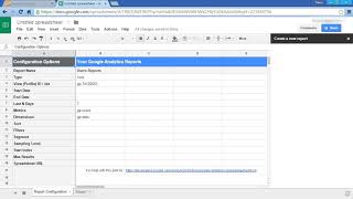 Google Analytics Spreadsheet Add On