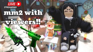 Roblox MM2 with viewers | Ask any questions in the live chat