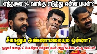 சீமானும் பாஜக வும் வேஸ்ட்? | 2024 தேர்தலில் திமுக 50% வாக்கு வாங்கும் | ஆனால் MP சீட் ஜெயிக்கலயே