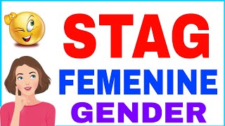 Stag ka feminine gender | stag feminine gender | stag ka gender | feminne of stag