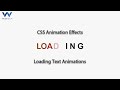 Loading Text Animation Using CSS | CSS Animation Effects | Pure CSS Tutorials