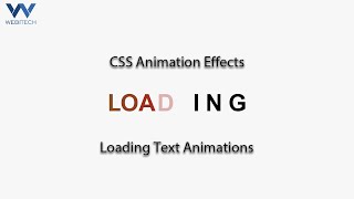 Loading Text Animation Using CSS | CSS Animation Effects | Pure CSS Tutorials