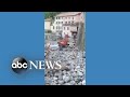 Lake Como hit by landslide and flooding | #shorts | ABC News