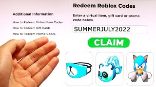 +5 *NEW* Roblox PROMO CODES 2022 All FREE ROBUX Items in JULY + EVENT | All Free Items on Roblox