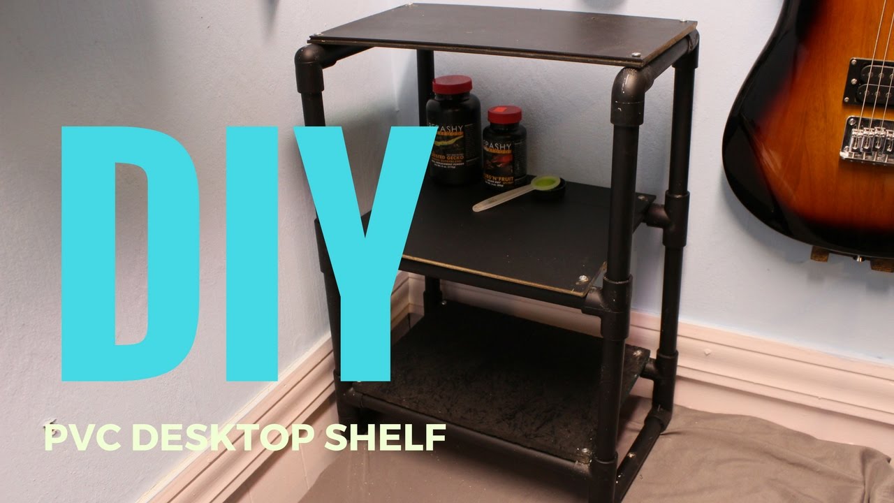 Diy How To Make A Desktop Shelf From Pvc Youtube