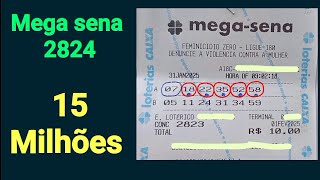 Mega sena 2824, Se o vento da sorte estivesse mais forte, teria feito a sena em cheio!