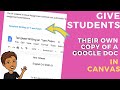 Give Students Their Own Copy of a Google Doc Inside Canvas