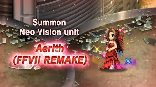 【FFBE】Summon Neo Vision unit Aerith (FFVII REMAKE) !【Global】