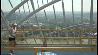 Oudin and Boserup Play on Sport Court ON TOP of Skyscraper