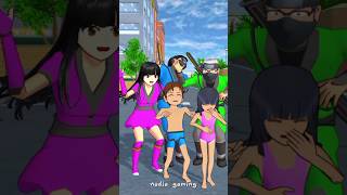 Yuta menyelamatkan mio dengan bantuan ninja. #sakuraschoolsimulator #sakura #yuta #shorts