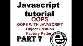 JavaScript tutorial in Hindi Part-7 OOPS