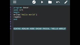 HELLO WORLD PASCAL LANGUAGE 1#